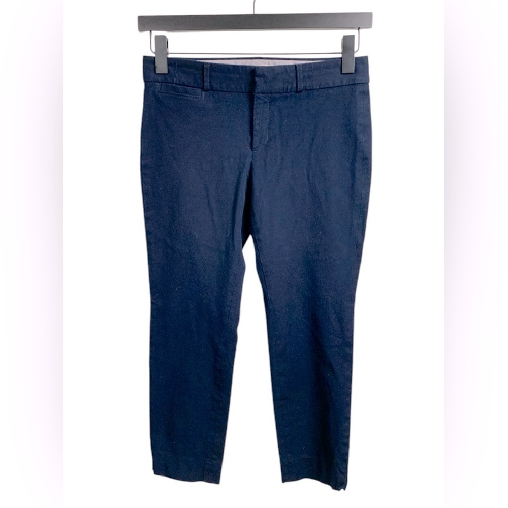 Banana Republic Petite  Sloan Slim Ankle Pant Navy Blue w Stretch